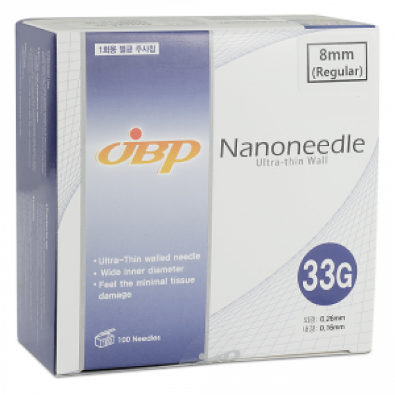 JBP AGHI 33G/8MM PARETE SOTTILE UTW 100PZ  AGHI PER MESOTERAPIA