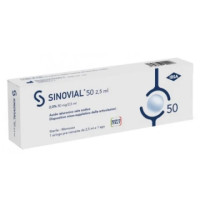 Ibsa Sinovial 50 Siringa Preriempita 2% 2,5 ml Sinovial One 50 - 2% di acido ialuronico - 1 siringa preriempita da 2,5 ml
